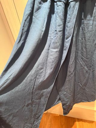 Vestido largo NAF NAF azul talla M