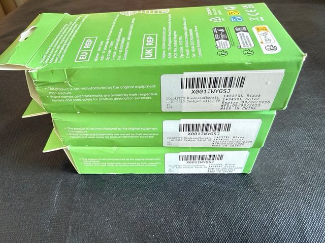 Cartuchos Tinta HP 337XL Negro y 343XL Tricolor