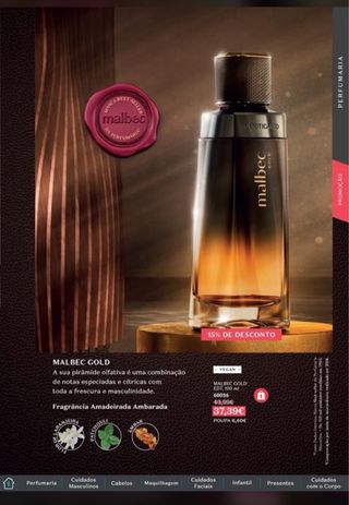 Perfume Malbec Gold O Boticário 100ml