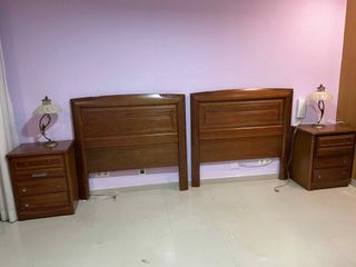Cabeceros Cama 90 y Mesitas Madera
