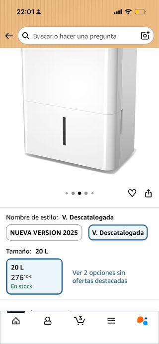 Deshumidificador Comfee Easy Dry 20L