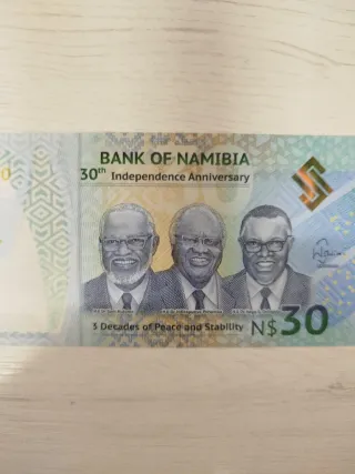 Billete 30 Aniversario Independencia Namibia