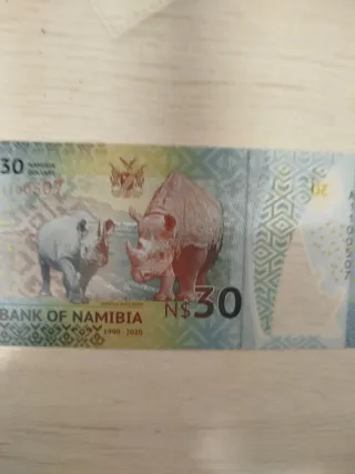 Billete 30 Aniversario Independencia Namibia