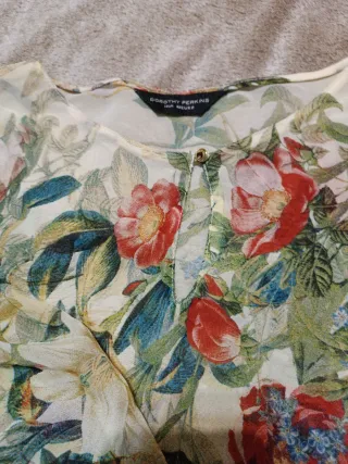 Camisa floral manga larga