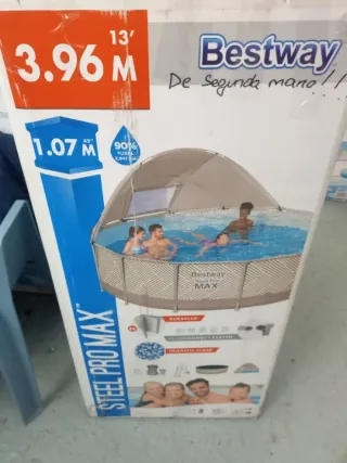 Piscina 396 x 107 cm  Bestway Steel Pro MAX