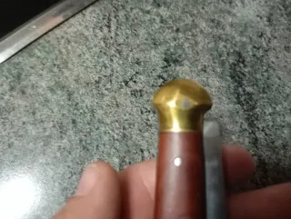 Cuchillo artesanal madera y metal