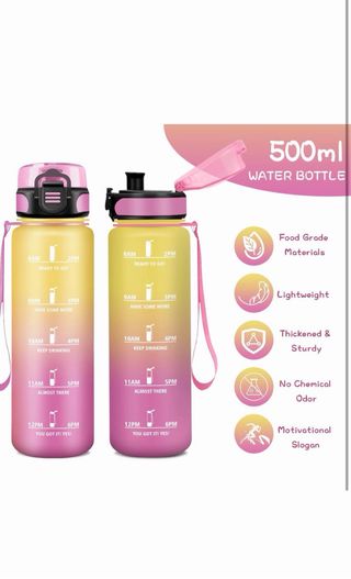 Botella de Agua con Marcador de Tiempo