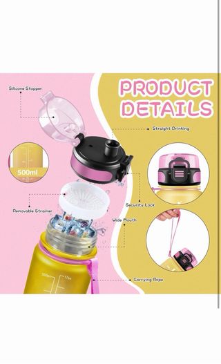 Botella de Agua con Marcador de Tiempo