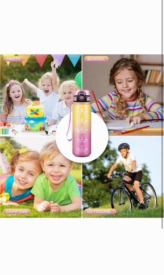 Botella de Agua con Marcador de Tiempo