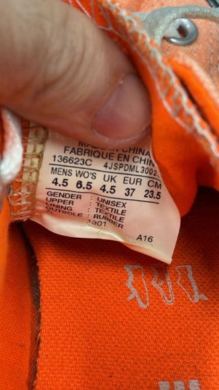 Converse Arancioni Taglia 37
