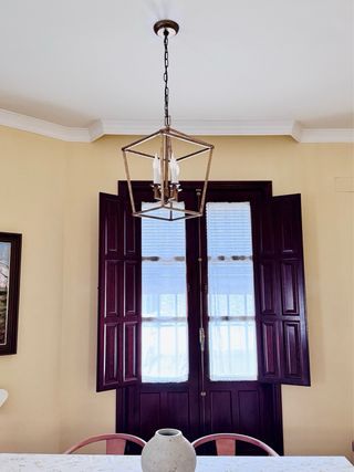 Lámpara Vintage Geométrica Dorada