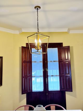 Lámpara Vintage Geométrica Dorada