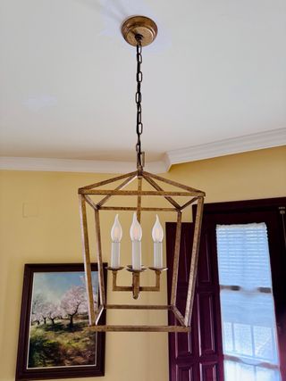 Lámpara Vintage Geométrica Dorada