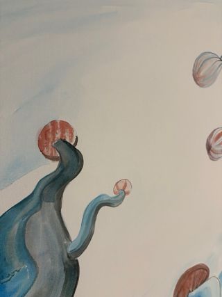 Cuadro abstracto acuarela