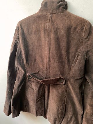 CHAQUETA PANA VINTAGE MARRON BOTONES CAZADORA