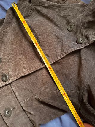 CHAQUETA PANA VINTAGE MARRON BOTONES CAZADORA