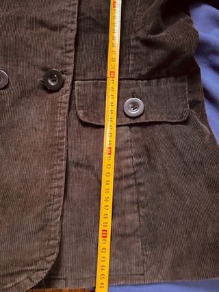 CHAQUETA PANA VINTAGE MARRON BOTONES CAZADORA