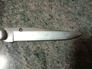 Cuchillo R. David Metal Dorado y Plateado