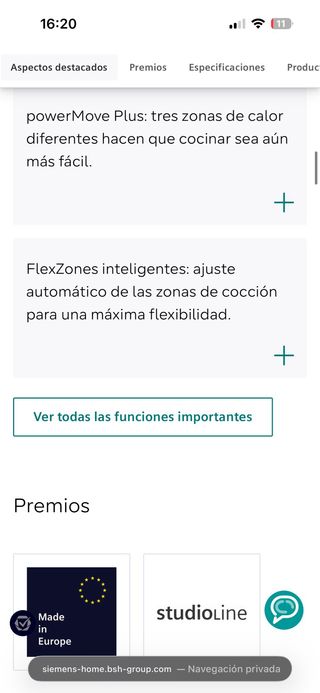A ESTRENAR SIEMENS 80cm wifi, Inducción FLEX IQ700