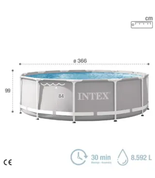 Piscina Prism Frame redonda 366x99 cm INTEX