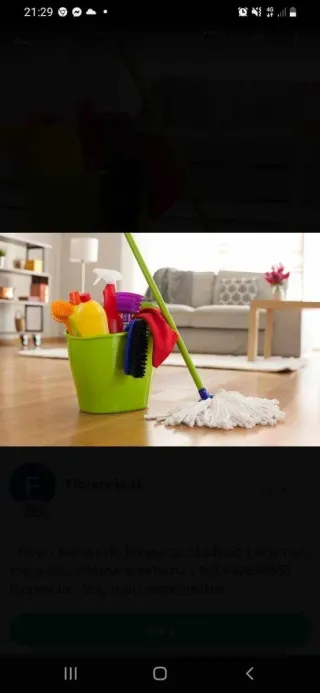 Se ofrese limpiesa  por horas  con experiencia