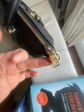 Bolso Coach Negro Piel Texturizada