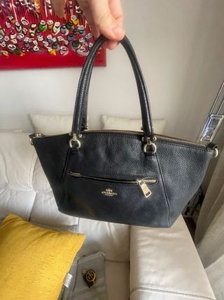 Bolso Coach Negro Piel Texturizada