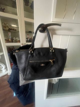 Bolso Coach Negro Piel Texturizada