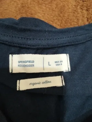 Camiseta manga corta Springfield, talla L