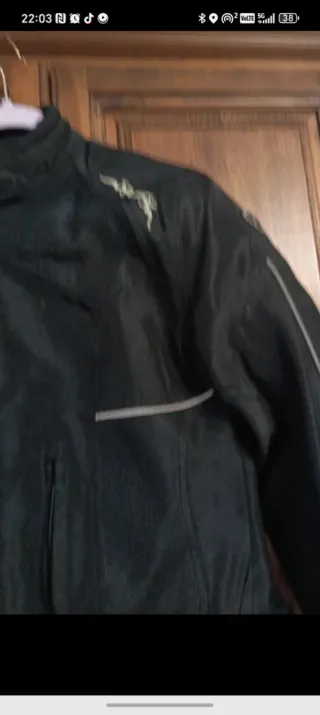 Chaqueta Moto Niño Negra