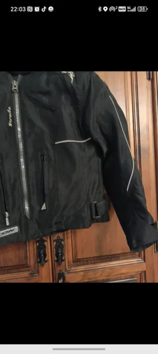 Chaqueta Moto Niño Negra