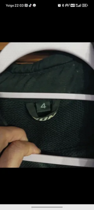 Chaqueta Moto Niño Negra