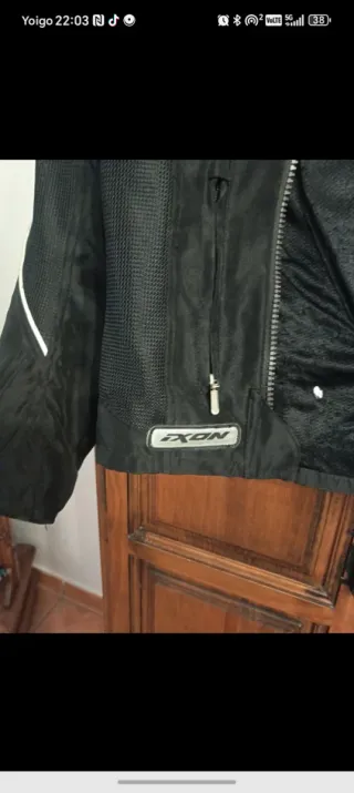 Chaqueta Moto Niño Negra