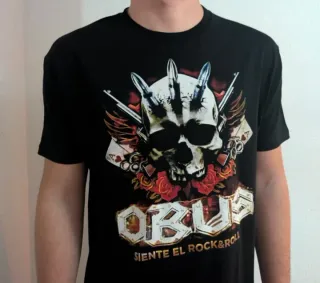 CAMISETA NEGRA - OBUS - TALLA L y más...