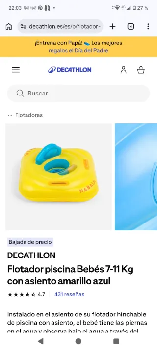 Flotador para bebé Nabaiji