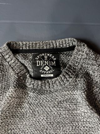 Jersey DENIM hombre rayas gris y blanco