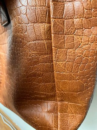 BOLSO MARRON GRANDE HOMBRO TIPO PIEL PORTATIL