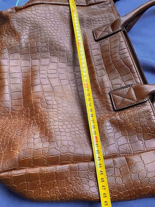 BOLSO MARRON GRANDE HOMBRO TIPO PIEL PORTATIL