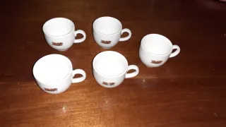 Conjunto 5 Tazas cafe Porcelana Villeroy & Boch.