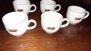 Conjunto 5 Tazas cafe Porcelana Villeroy & Boch.