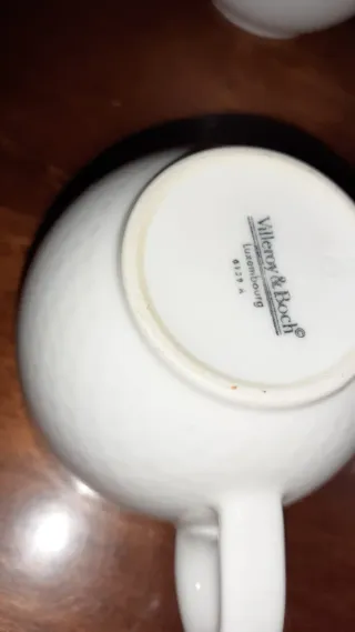 Conjunto 5 Tazas cafe Porcelana Villeroy & Boch.