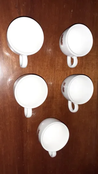 Conjunto 5 Tazas cafe Porcelana Villeroy & Boch.