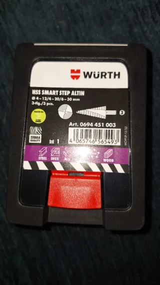 Juego 3 brocas escalonadas Wurth