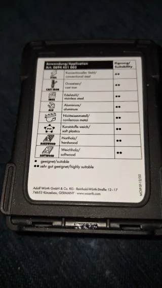 Juego 3 brocas escalonadas Wurth