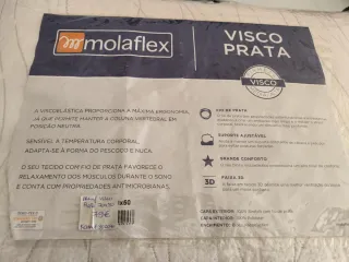 Almofada Viscoelástica Molaflex Prata 50x70cm