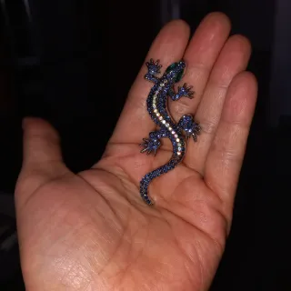Broche Gecko Azul y Verde