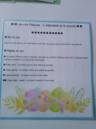 Jogo Montessori Páscoa Tabuleiro Alfabeto