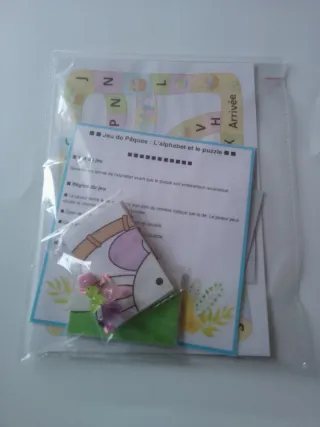 Jogo Montessori Páscoa Tabuleiro Alfabeto