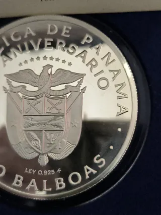 Moneda 20 Balboas Panamá 1978 Certificado
