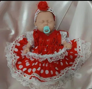 Precioso Vestido Flamenca Bebé Mini Reborn